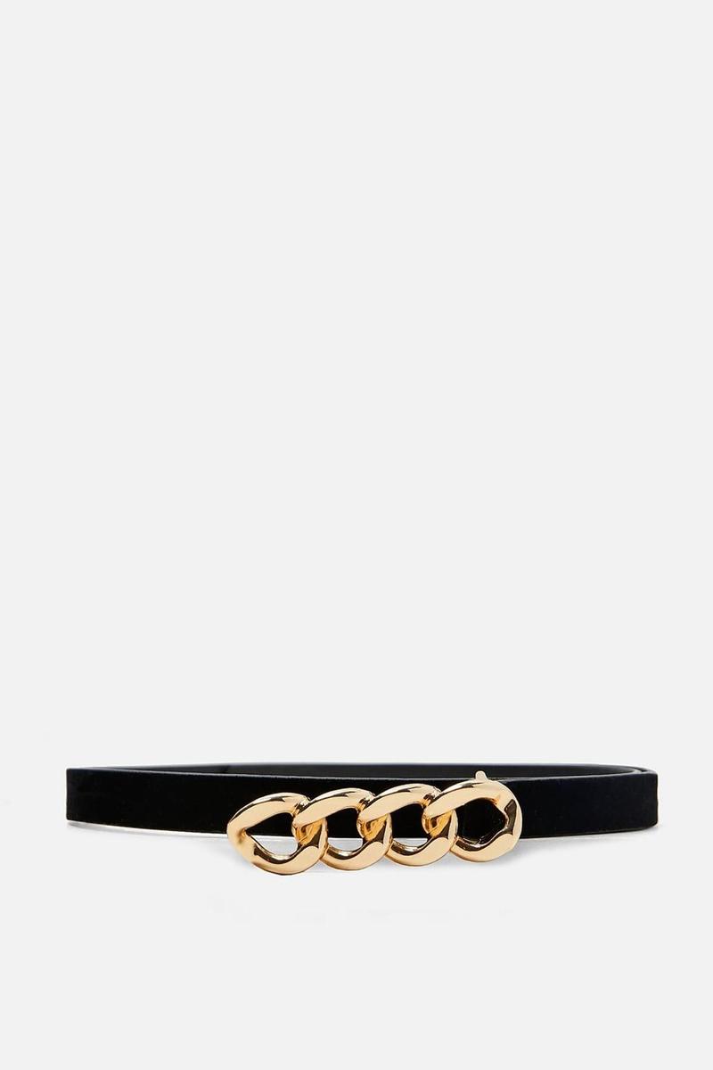 Cinturón con hebillas doradas de Zara