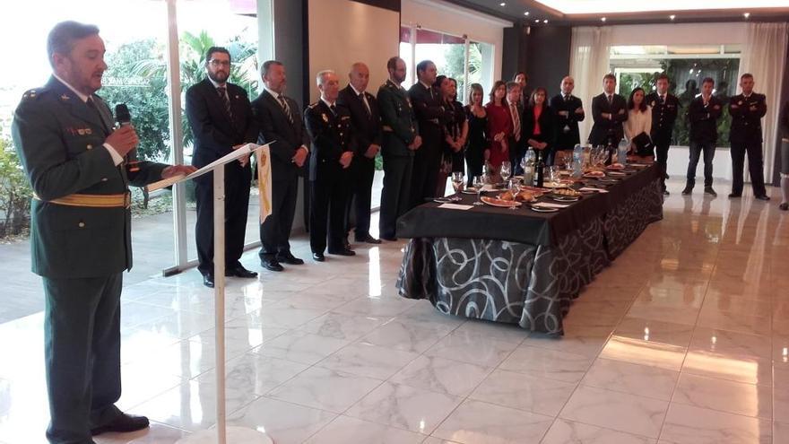 El capitán de la Guardia Civil durante su discurso