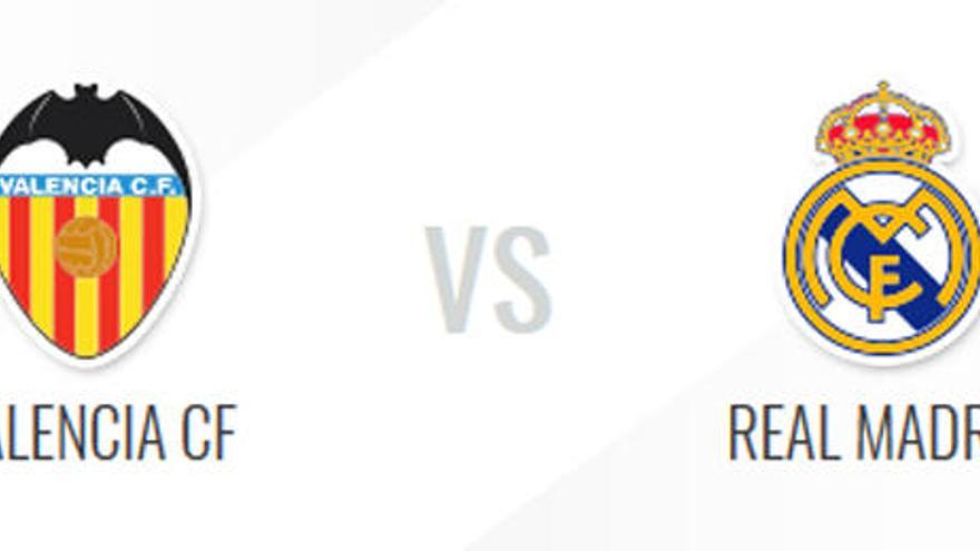 Horario, cómo y dónde ver el Valencia CF - Real Madrid