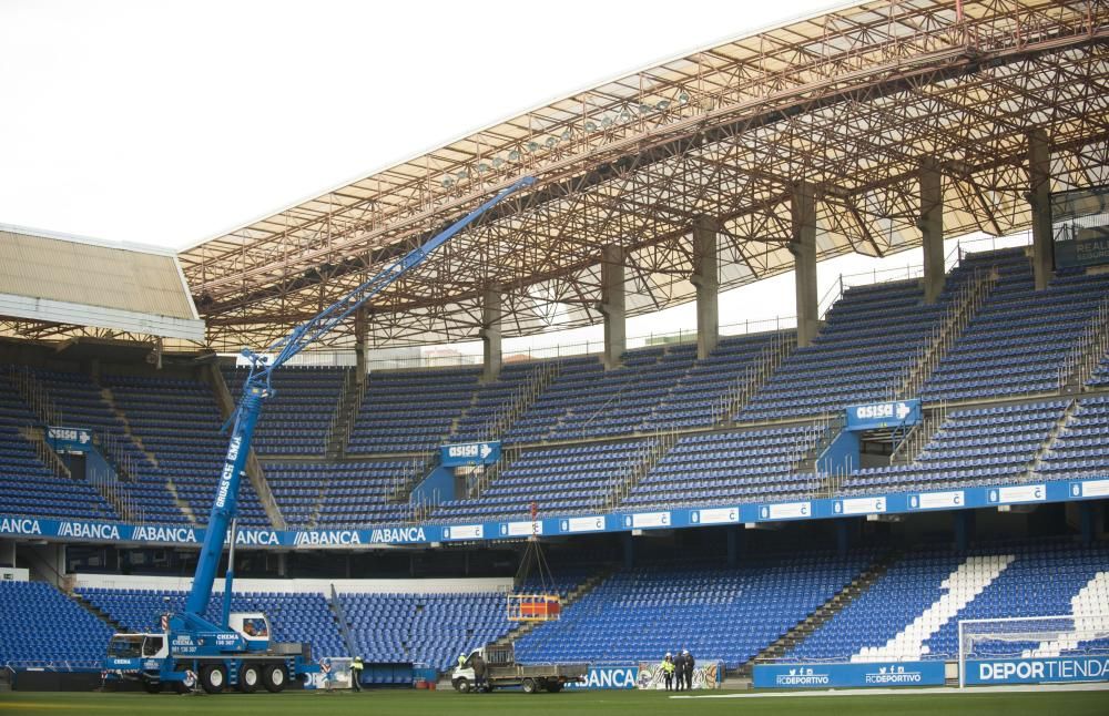 Reparación de las cubiertas del estadio de Riazor