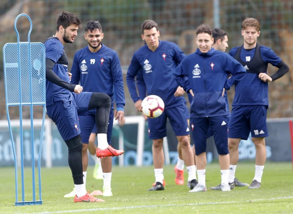 El Celta se ejercita en A Madroa pensando en el Espanyol