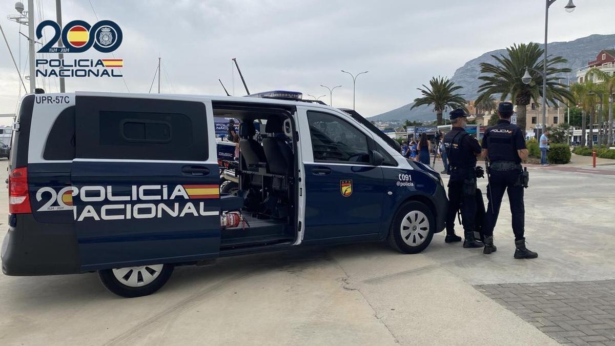 La Policía Nacional en Dénia, en una imagen de archivo.