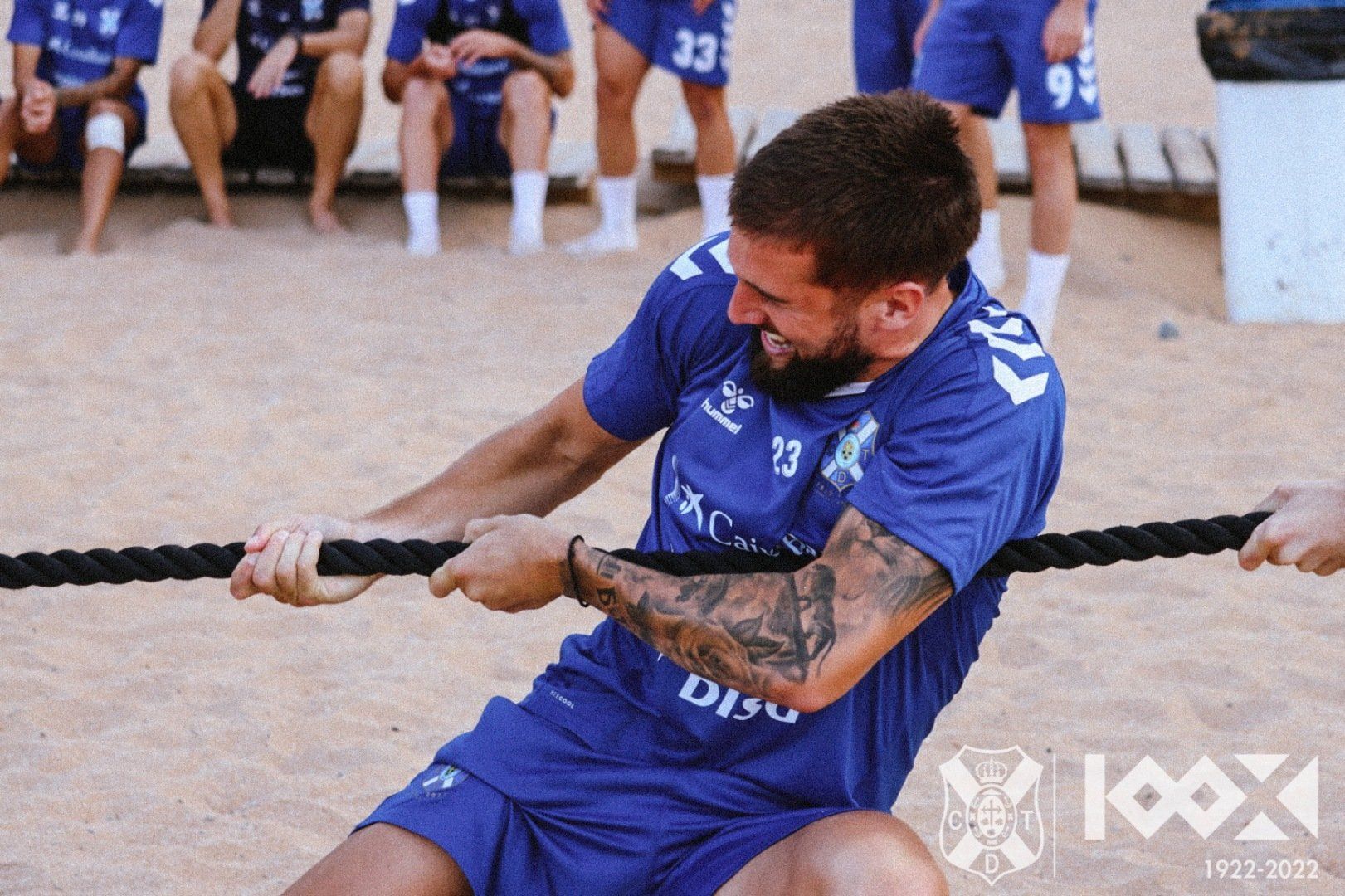 Entrenamiento del CD Tenerife en Las Teresitas