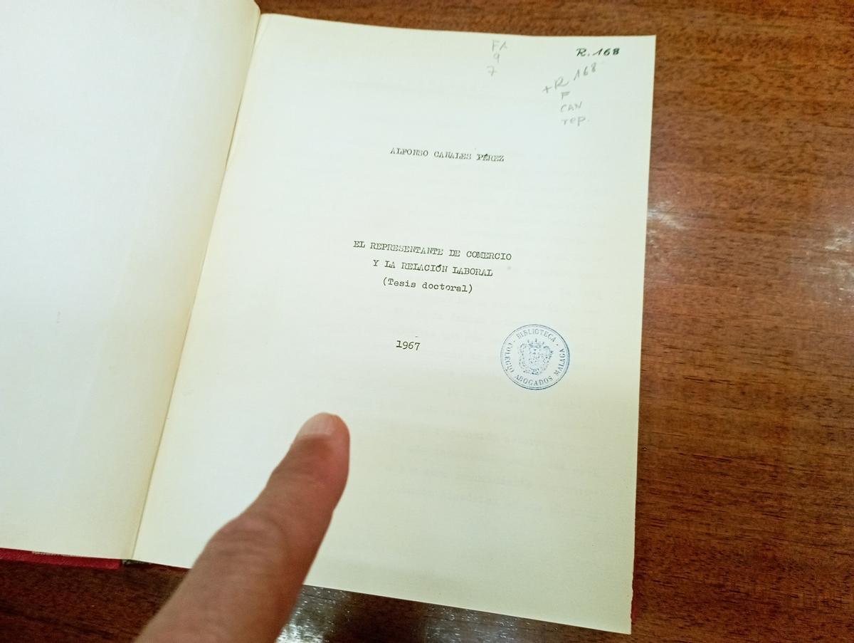 Tesis doctoral de Alfonso Canales, de 1967.