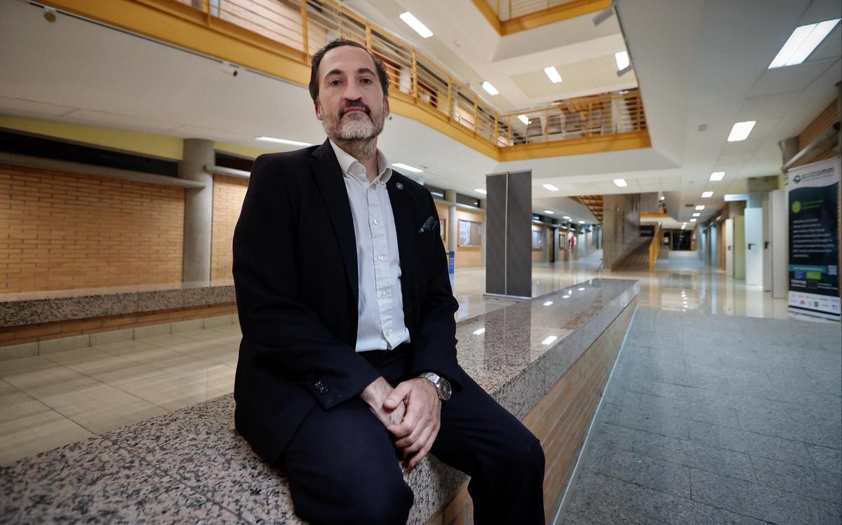 Ernesto Pereda, este martes en la Universidad de La Laguna.