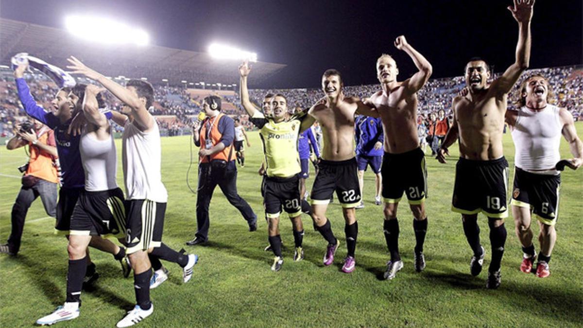 El Zaragoza de Aguirre celebró su salvación en campo del Levante