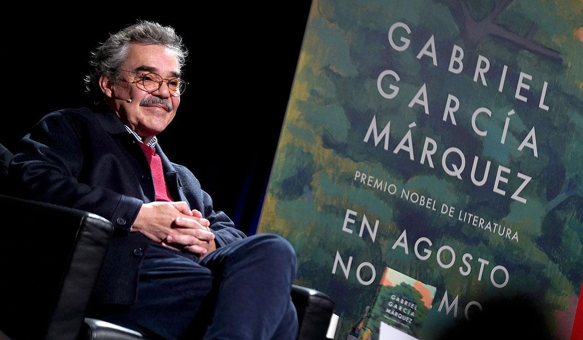 Gonzalo García Barcha , hijo de Gabo, durante la presentación del libro inédito de su padre en Madrid, el martes.