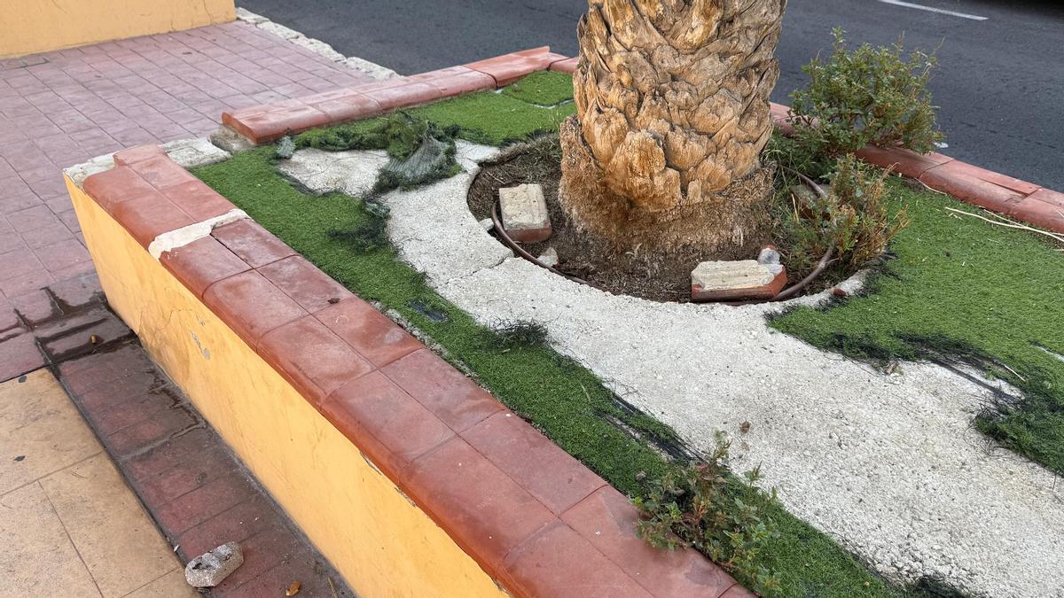 Un detalle del estado que presenta la zona a reformar