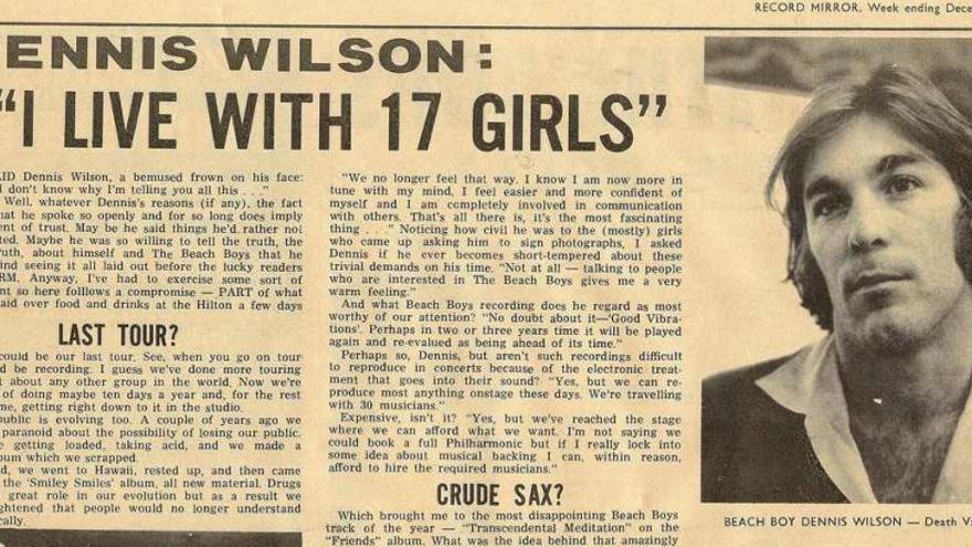 Dennis Wilson (Beach Boys) presume de su harem de chicas Manson