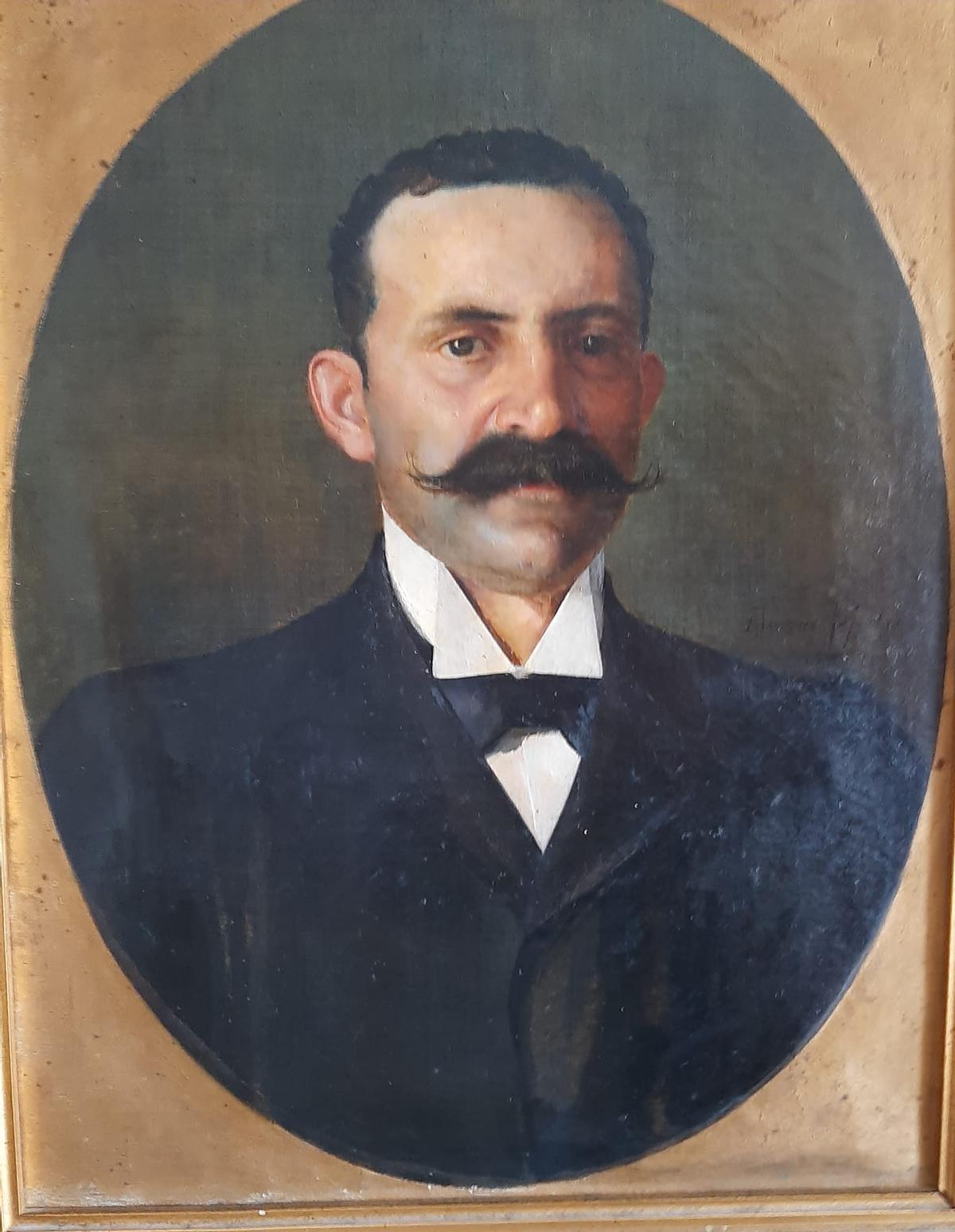Retrato de don Ubaldo Gutiérrez en 1906.