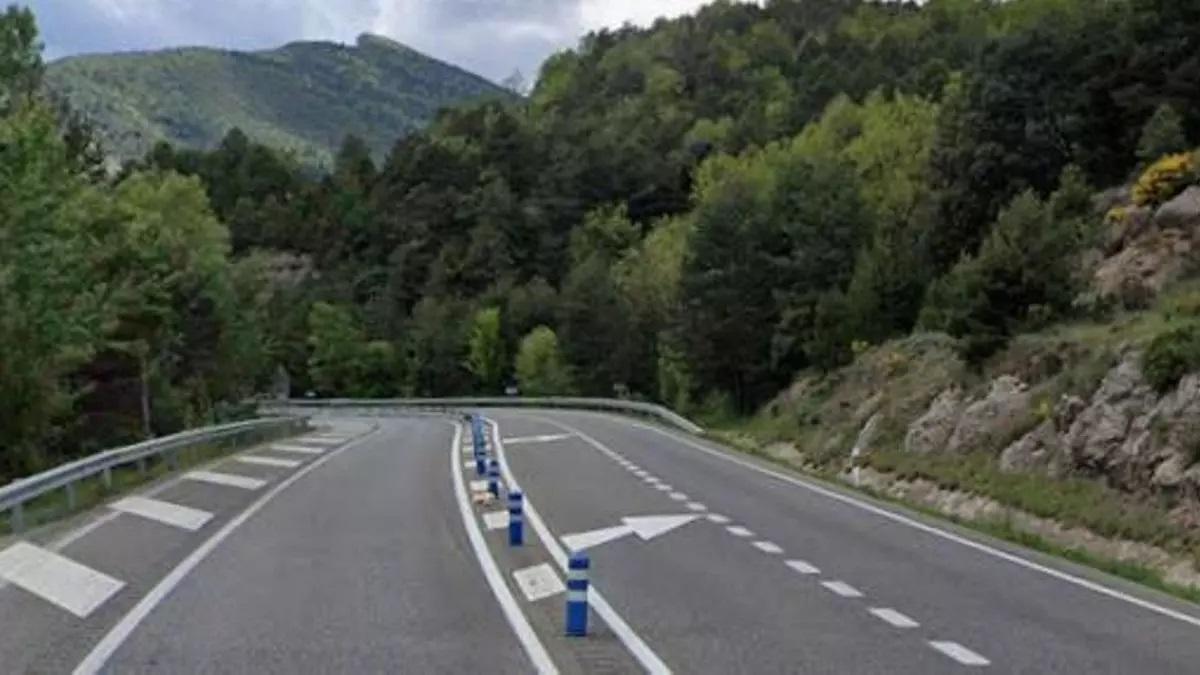 Carretera C-16 al seu pas per Cercs