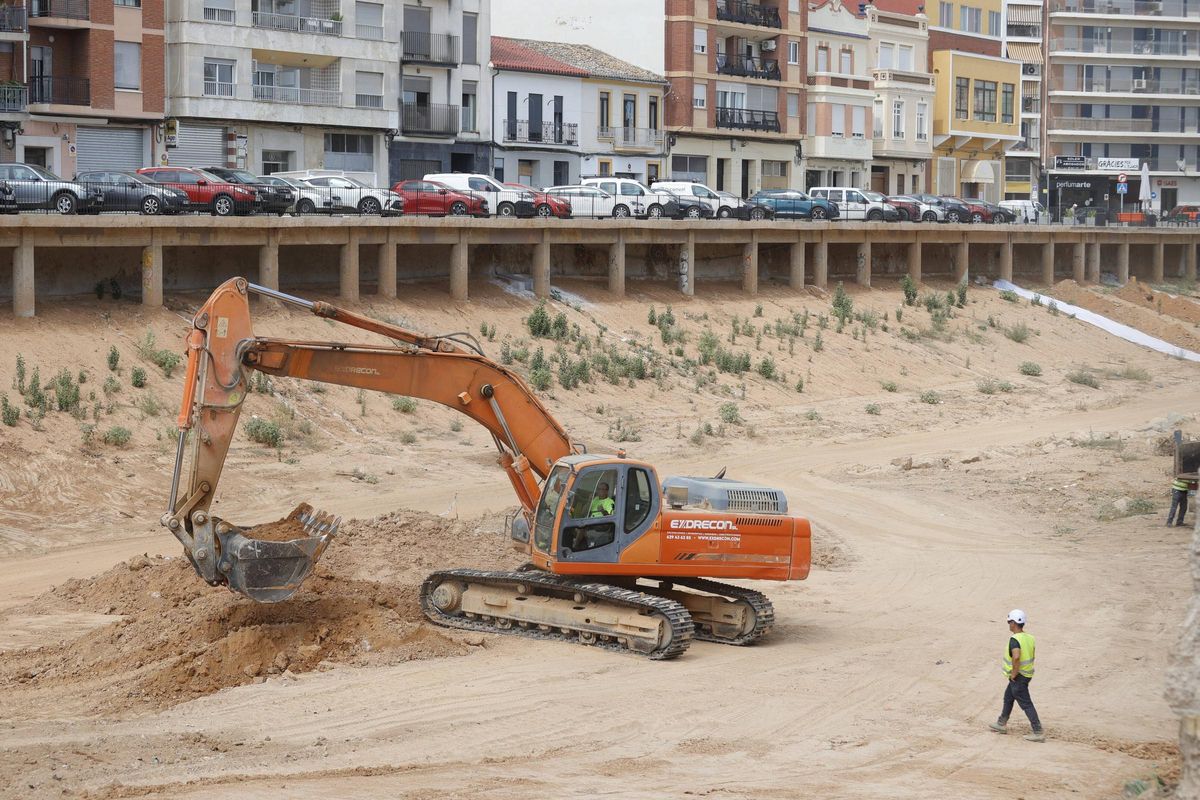 Trabajos en el barranco en Paiporta