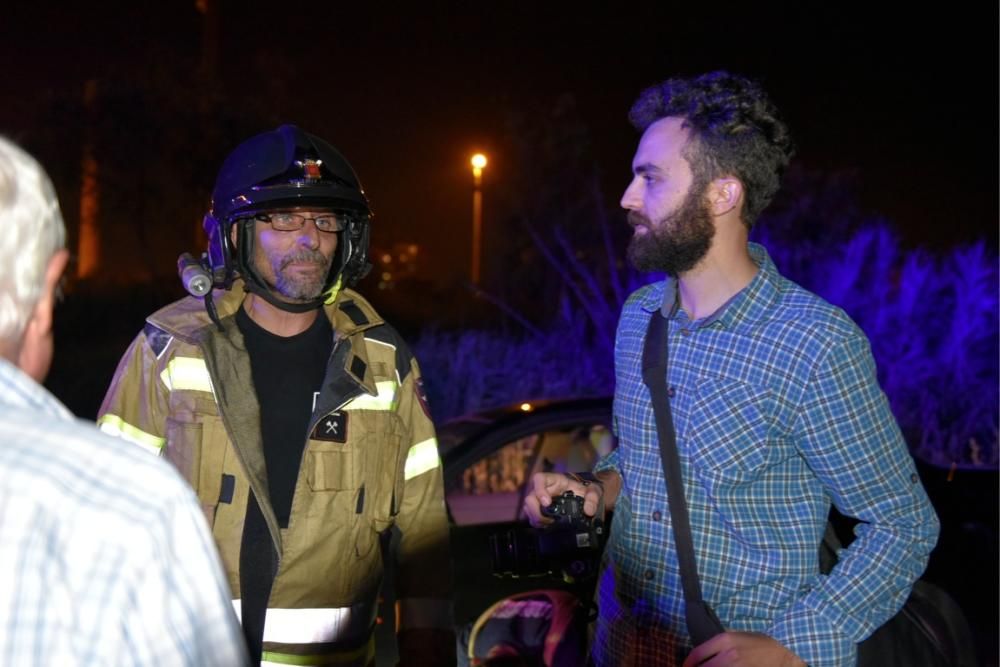 Rescatados ilesos tras salirse de la vía en Murcia