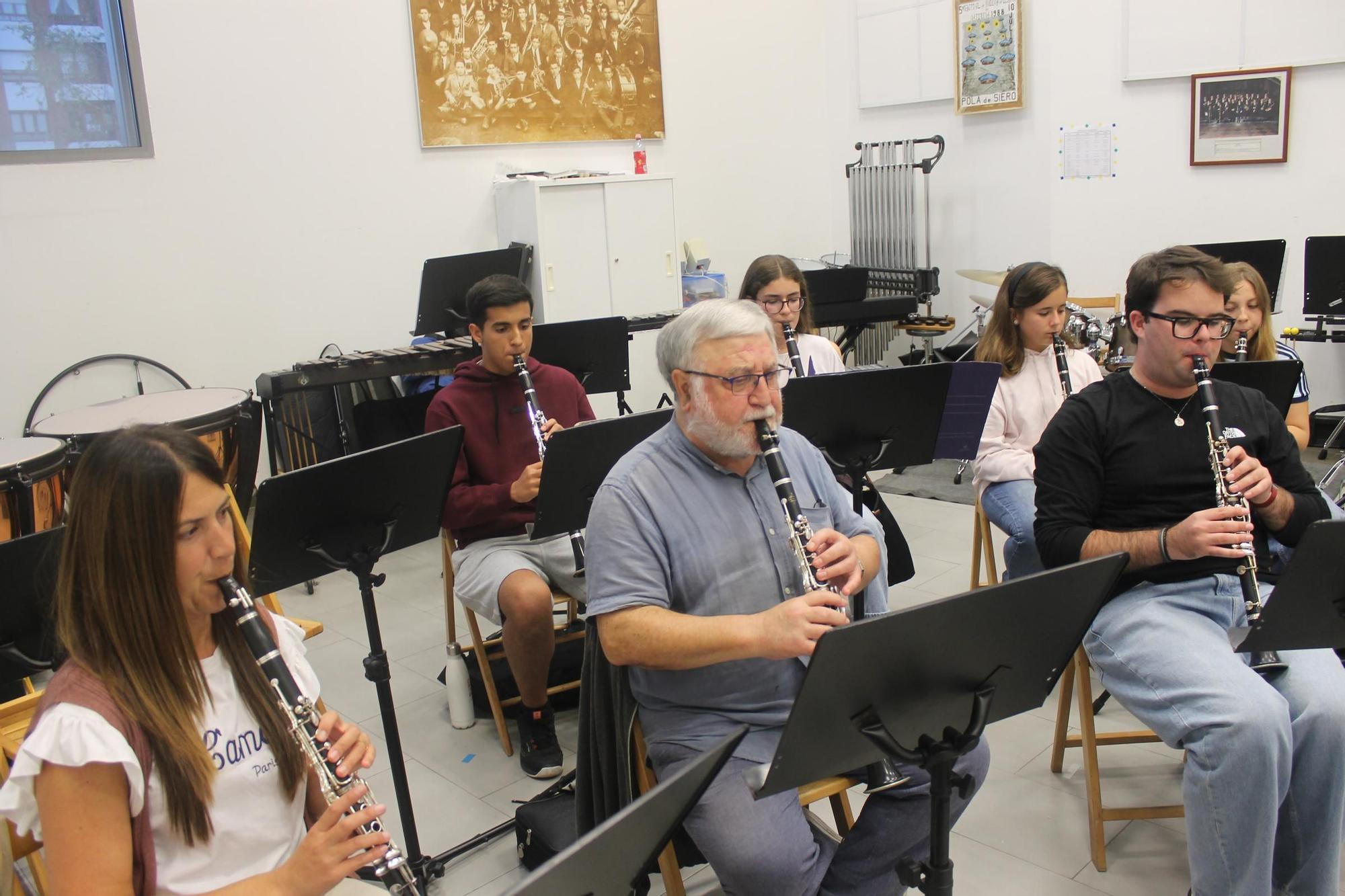 Ensayo de la Banda de Música de Siero