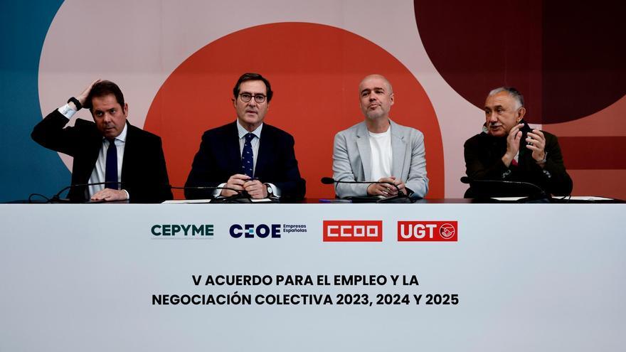 Los sindicatos y la patronal firman el nuevo acuerdo salarial hasta 2025