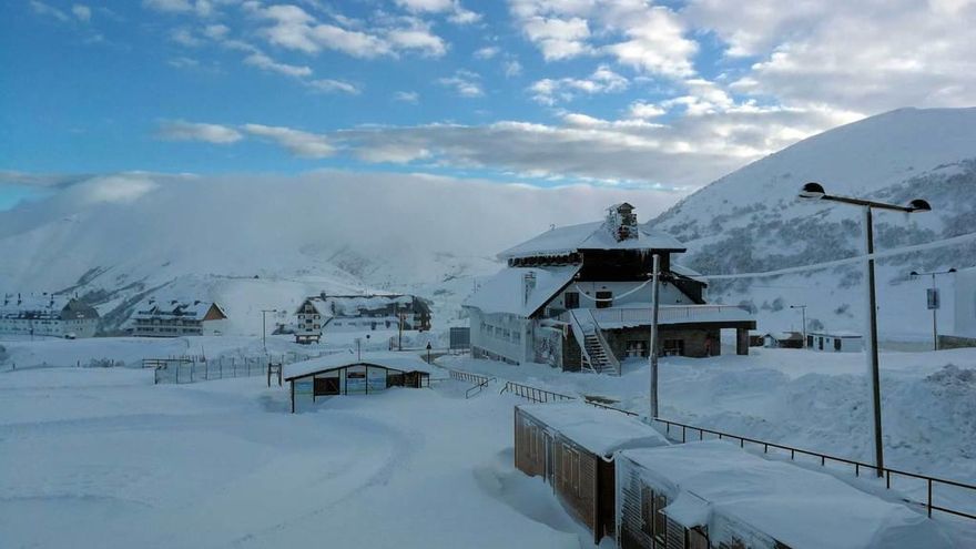 La estación de Pajares, el pasado mes de noviembre, tras el temporal.