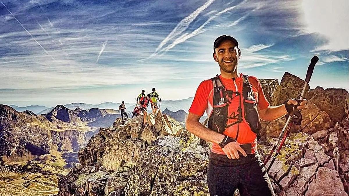 Eneko Arrastua durante una de sus salidas a la montaña.