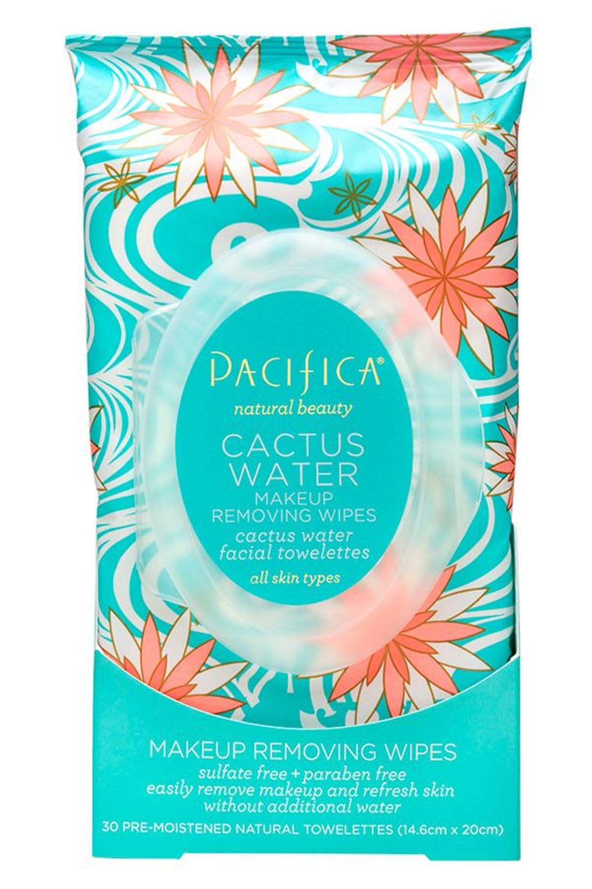 Productos con cactus: toallitas desmaquillantes de Pacifica