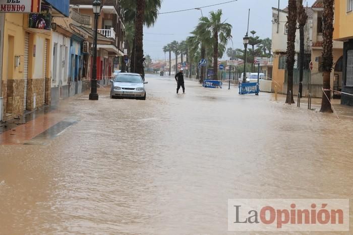 Temporal en Murcia: Los efectos de las lluvias en Los Alcázares y Cartagena