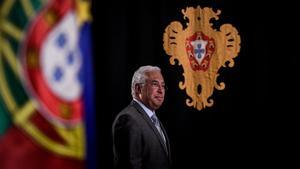 El primer ministro portugués, Antonio Costa, durante una rueda de prensa en Lisboa.