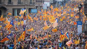 Manifestación independentista del 11 de septiembre del 2012.