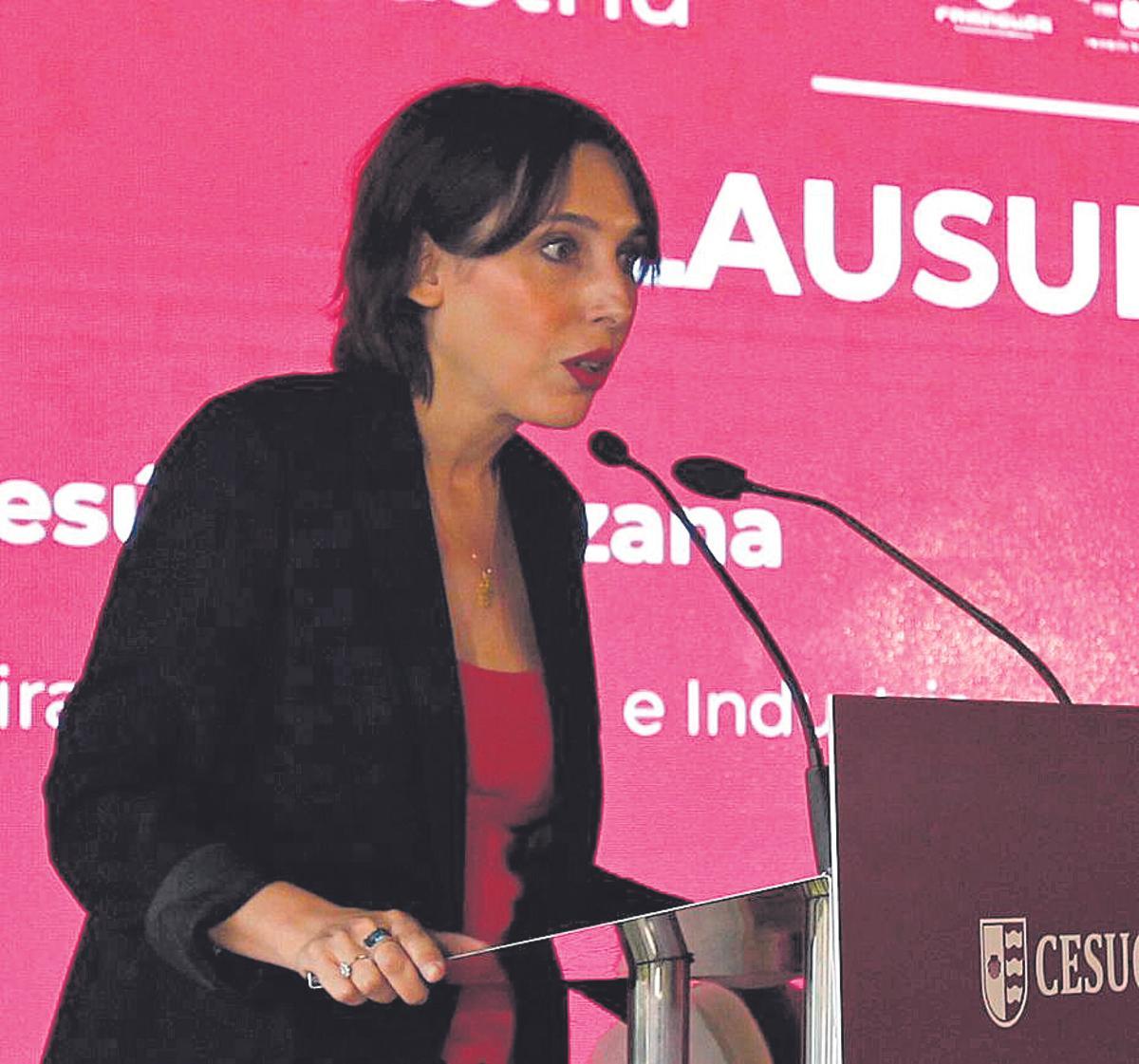 María Jesús Lorenzana, durante su intervención.
