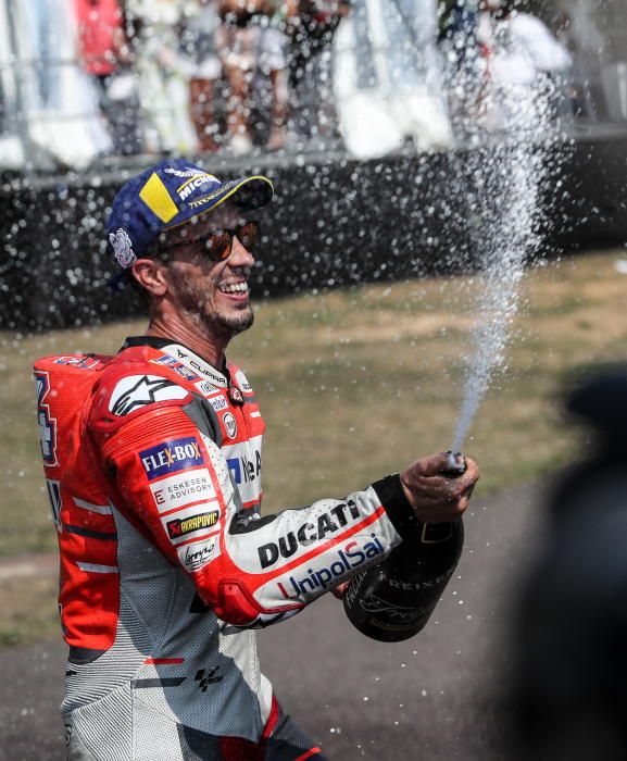 Dovizioso ganó en Moto, GP, el portugués Oliveira en Moto 2 y Din Gianniantonnio en Moto 3.