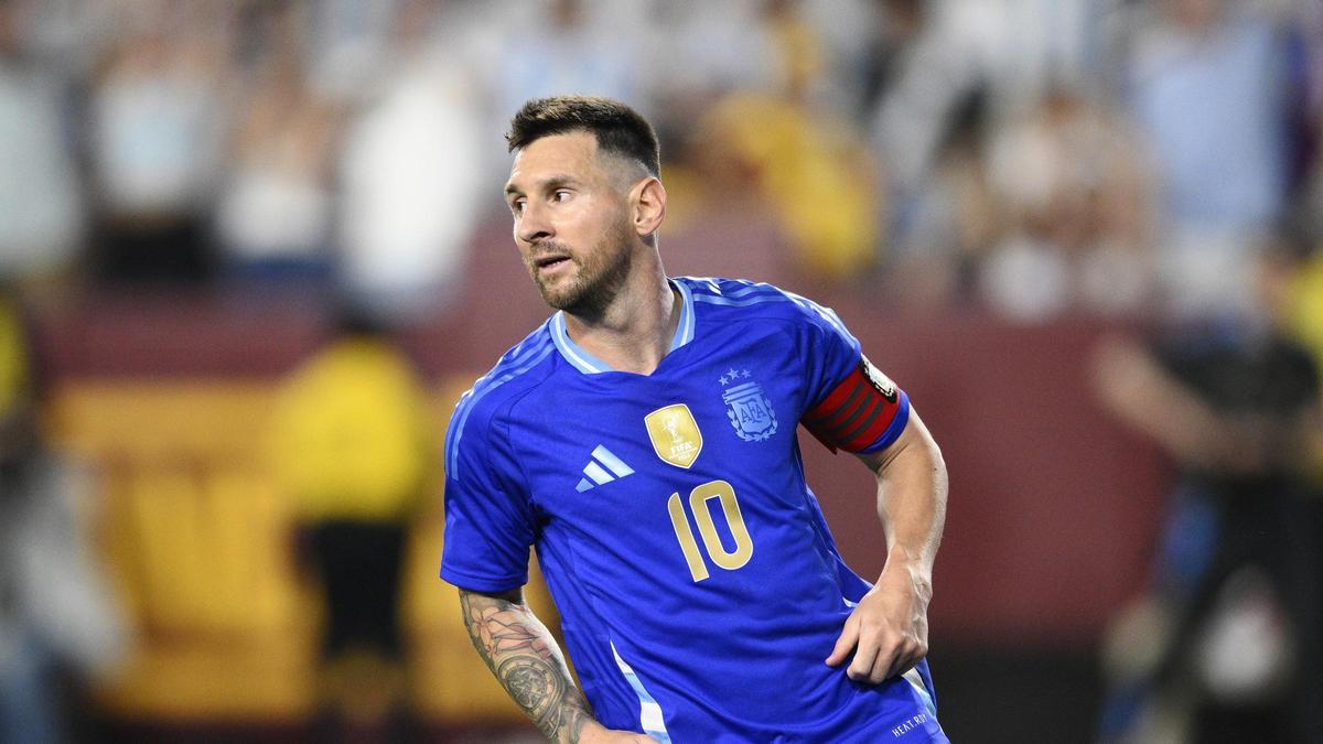 Messi, en un partido con Argentina