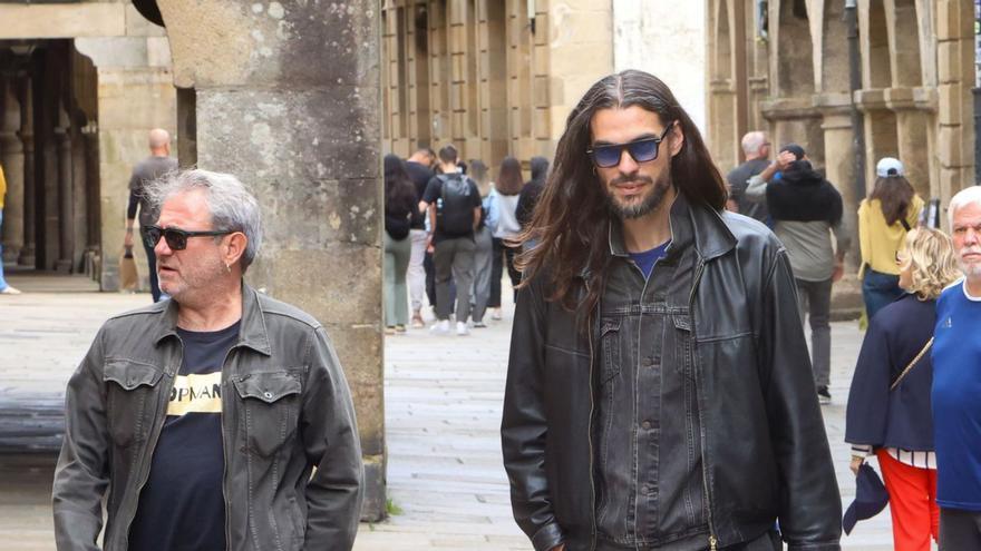 Sergi López e Oliver Laxe, en Santiago.