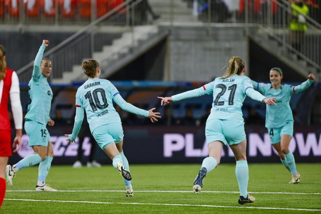 SK Brann Kvinner - FC Barcelona, la ida de cuartos de final de la Champions League femenina, en imágenes.