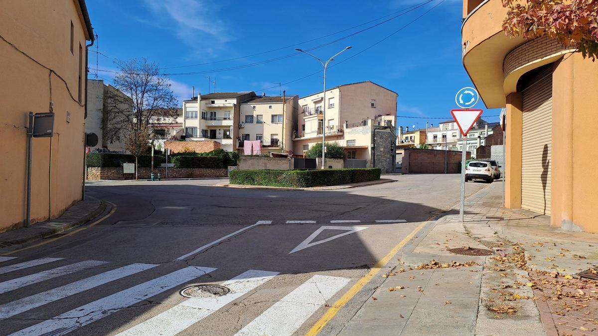 Un dels carrers de la zona d'eixample de Santpedor