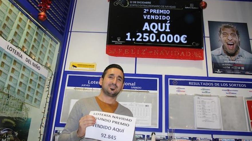 Sergio Muñoz, de la administración de Antequera que ha vendido un segundo premio del 92.845.