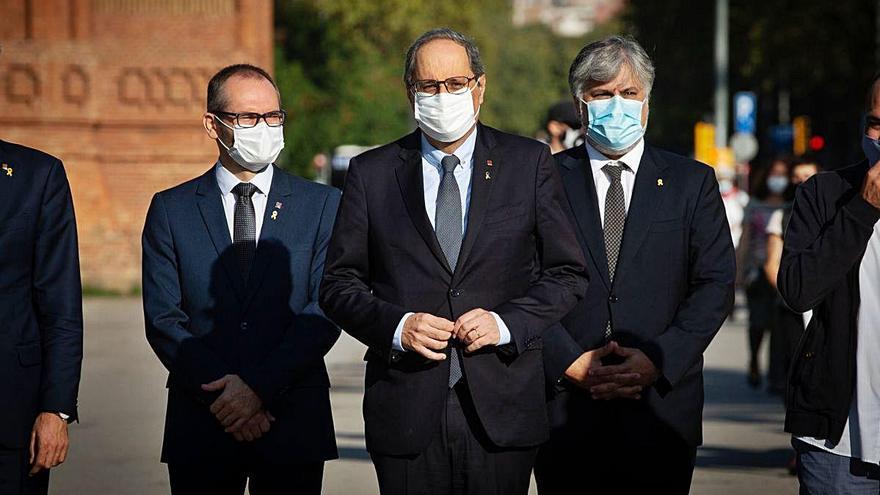 Quim Torra arribant al Tribunal Superior de Justícia de Catalunya.