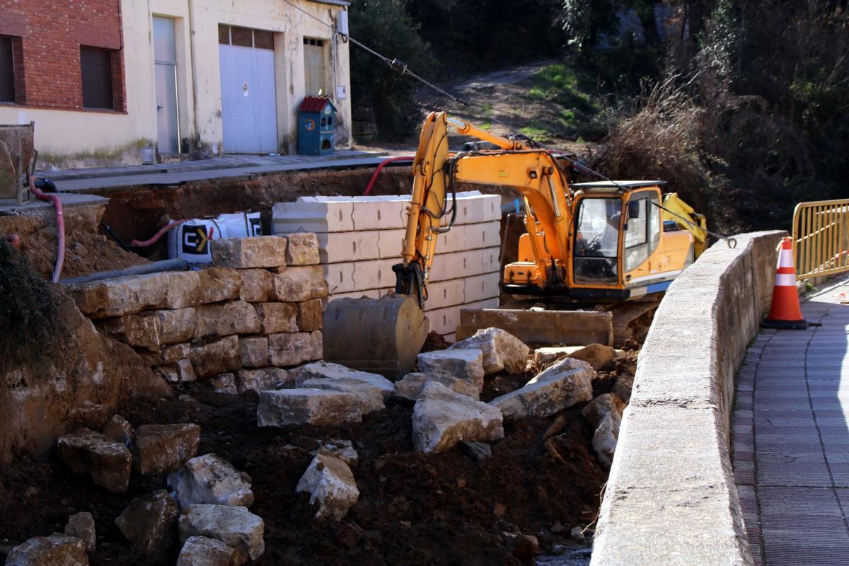 El lloc de l'esllavissada a Anglès, aquest diumenge