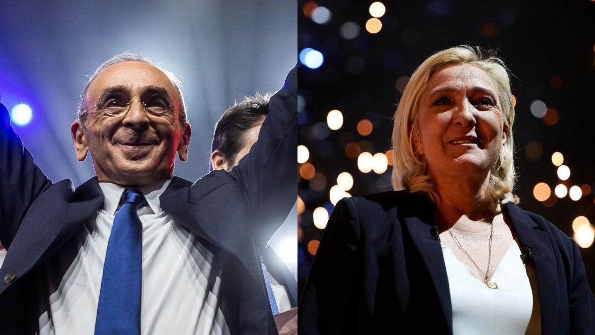 Éric Zemmour y Marine Le Pen.