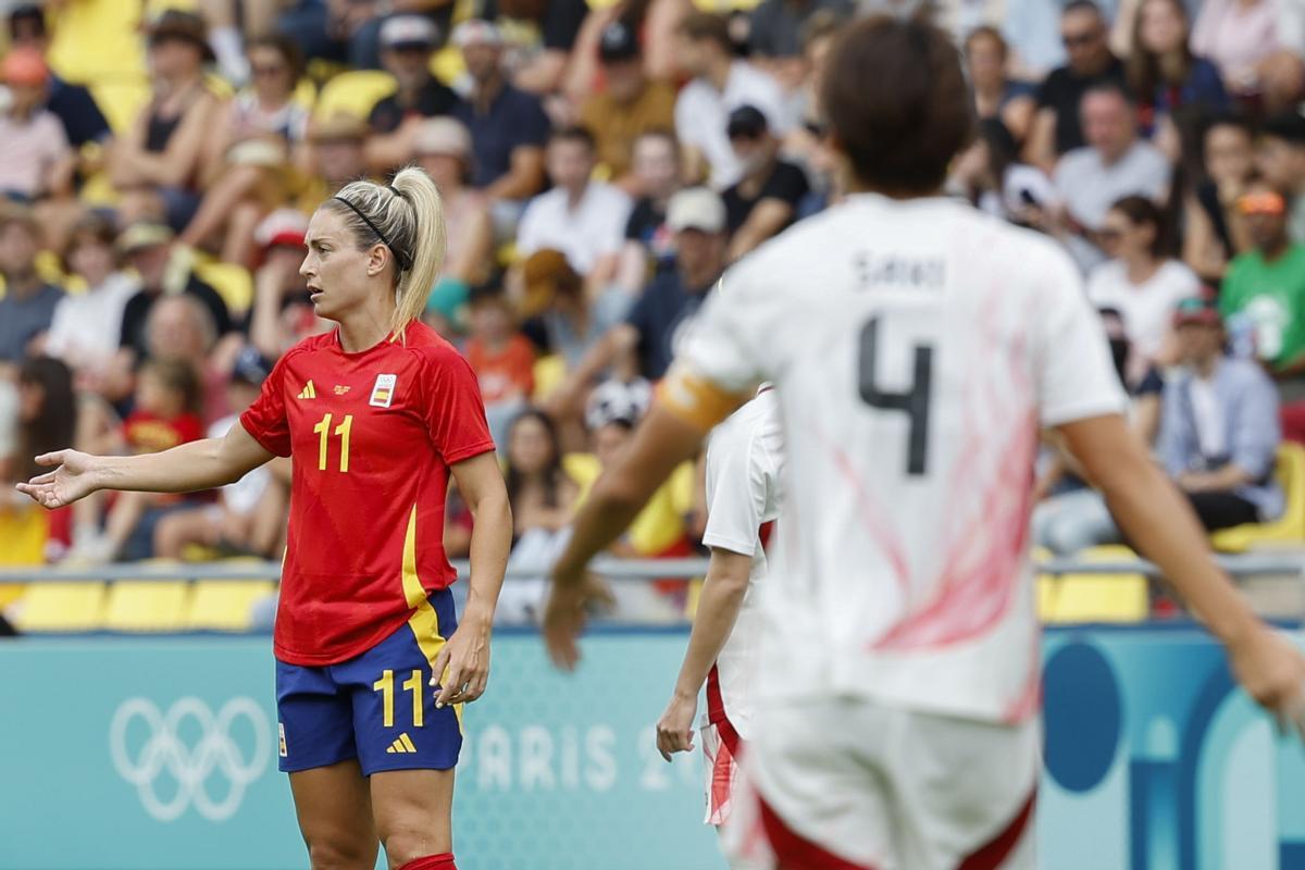 España - Japón, el partido de fútbol femenino de la fase de grupos de los Juegos Olímpicos, en imágenes.