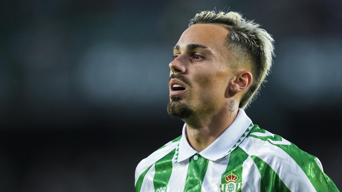 Rodri Sanchez durante el último partido de la Conference League en el Benito Villamarín