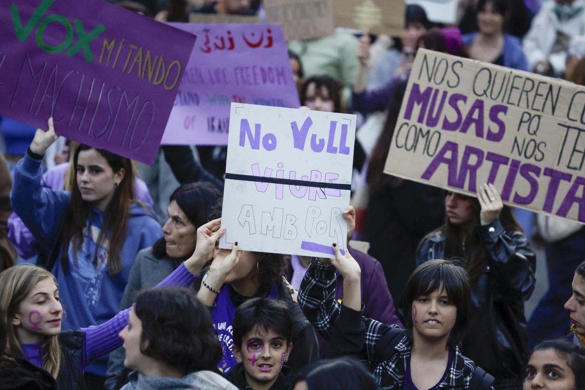 Manifestación del 8-M en Barcelona