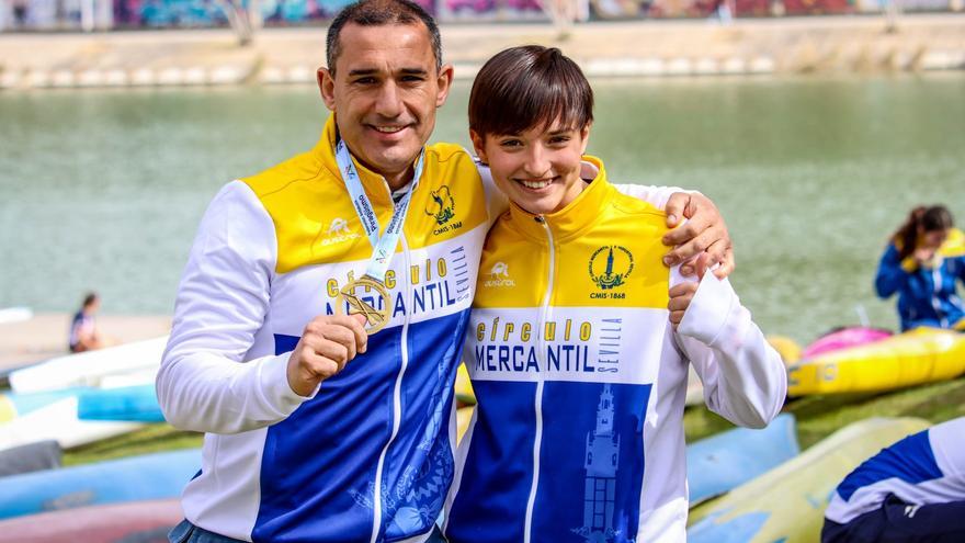 Los suecanos Vicent Tortajada y Elena Pérez brillan en el Campeonato de Andalucía de piragüismo