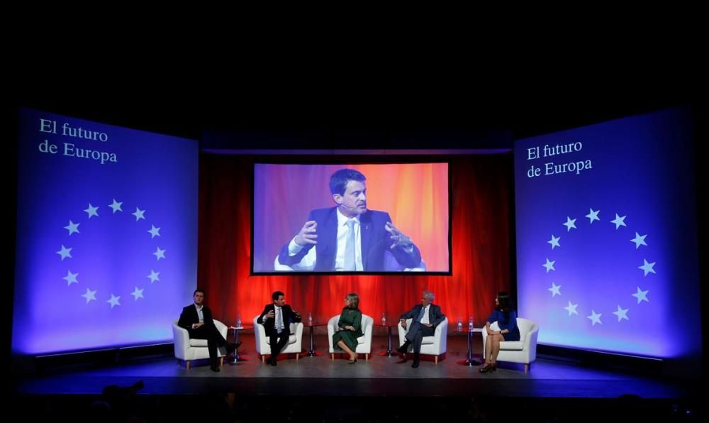 Acte de campanya de Cs amb Arrimadas, Rivera, Manuel Valls i Mario Vargas Llosa