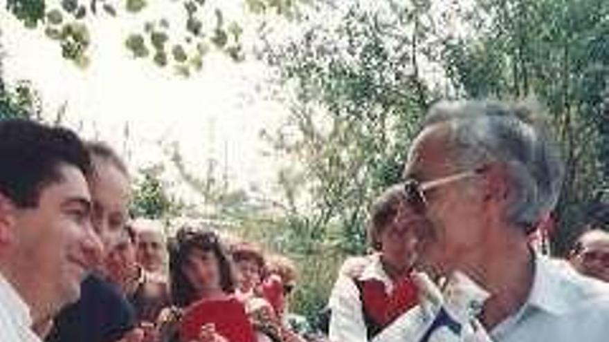 Queimaño (dcha.) en 1990.