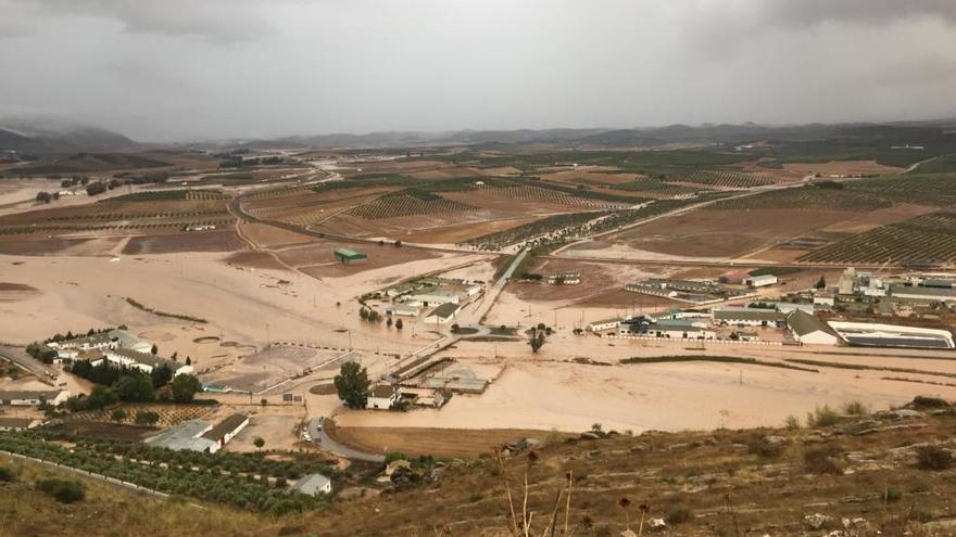 Campos inundados en la comarca de Antequera.