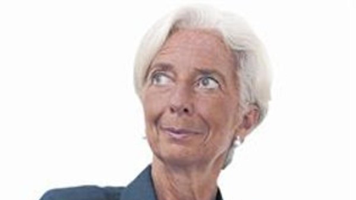 Christine Lagarde, en el despacho de su abogado en París, ayer.