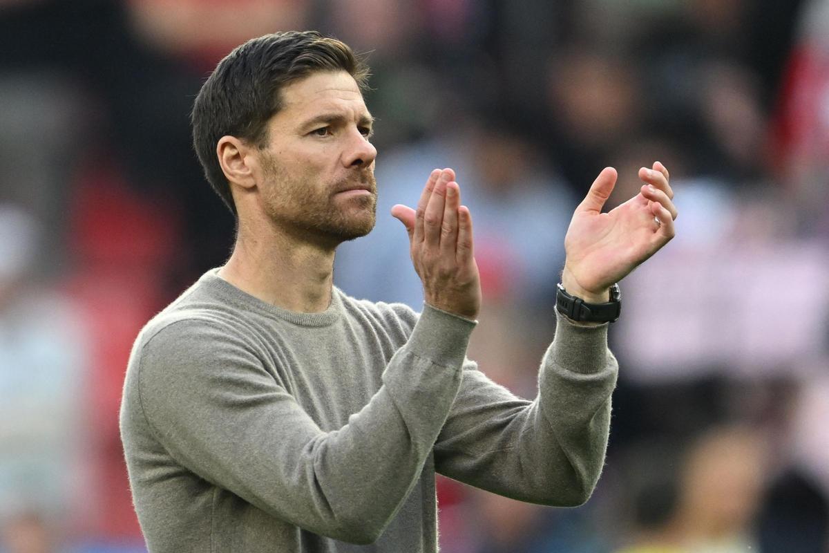 Xabi Alonso, entrenador del Bayer Leverkusen, durante un partido de esta temporada.