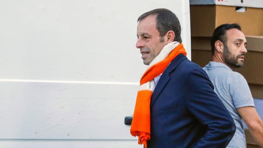 Rosell, a su llegada a la Audiencia Nacional en Madrid.