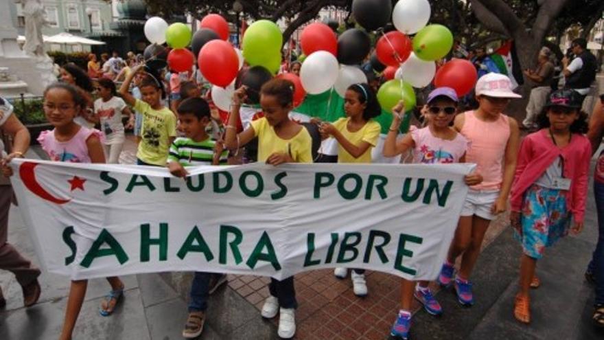 Manifestación pro Sahara libre, en Las Palmas de Gran Canaria
