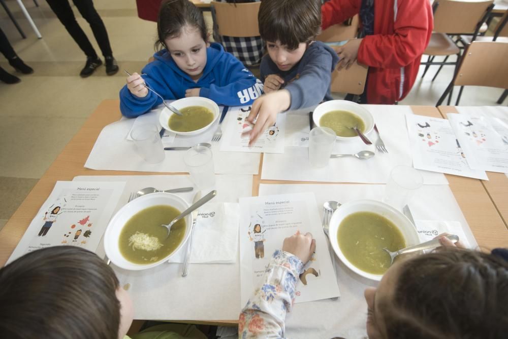 Menú estrella Michelin en el CEIP Novo Arteixo