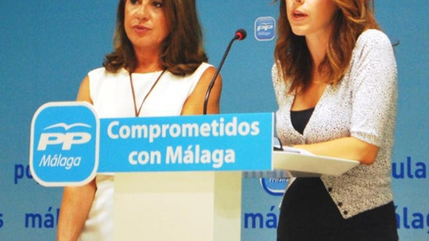 Ana Rico y María Baena, esta mañana.