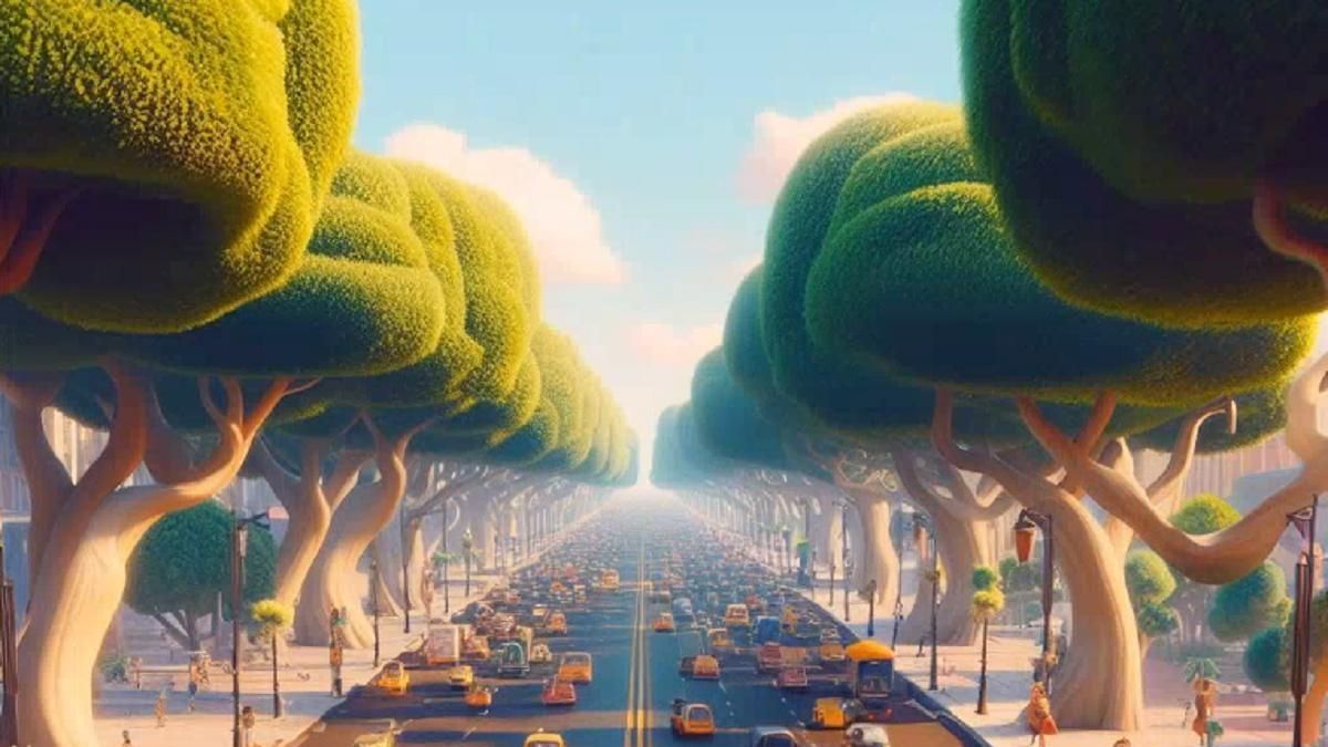 La Alameda de Málaga si fuese una película de Disney.