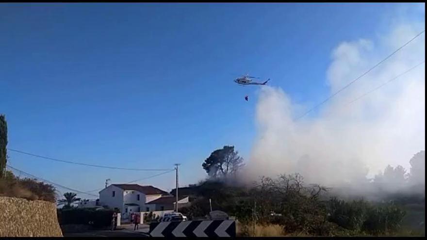 Incendio forestal en la partida Pedramala de Benissa